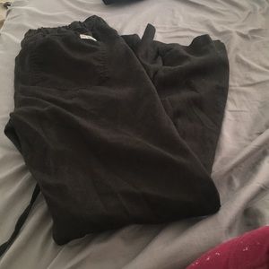 Black scrub pants